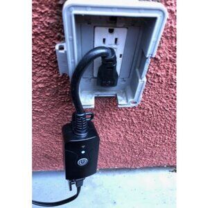Outdoor Smart WiFi Plug Outlet HBN Heavy Duty Wi-Fi Timer w/ One Grounded Outlet